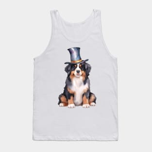 Watercolor Bernese Mountain Dog in Magic Hat Tank Top